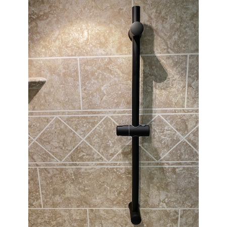 Bluevue Stainless Steel Sliding Bar with Slider, Matte Black BV-SB01-MB